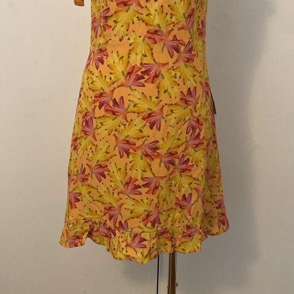 Kourt Bustier Style Banana Print Tropical Mini Dress Size 6 - Picture 4 of 14